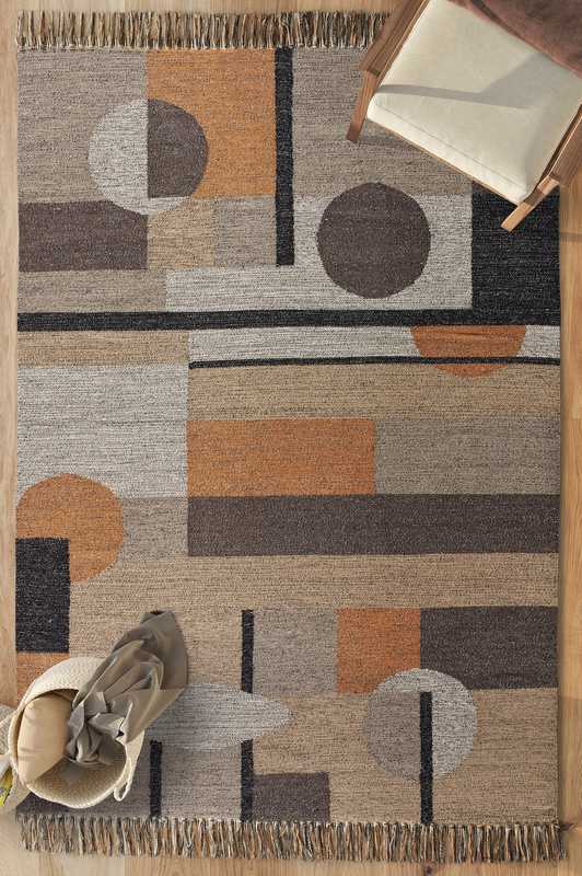 ALFOMBRA KILIM CON FLECOS CHANDIA 1120 MULTICOLOR